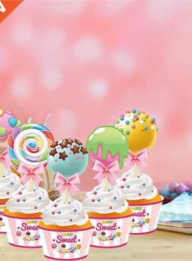 Xmas Lollipop Cake Topper Decorations Baby Shower Sweet Ca