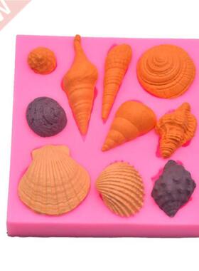 Lovely Sea Shell Starfish Conch Creature Silicone Mold F