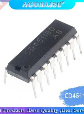 10pcs/lot CD4511BE DIP-16 HEF 4511 decoder chip latch drive