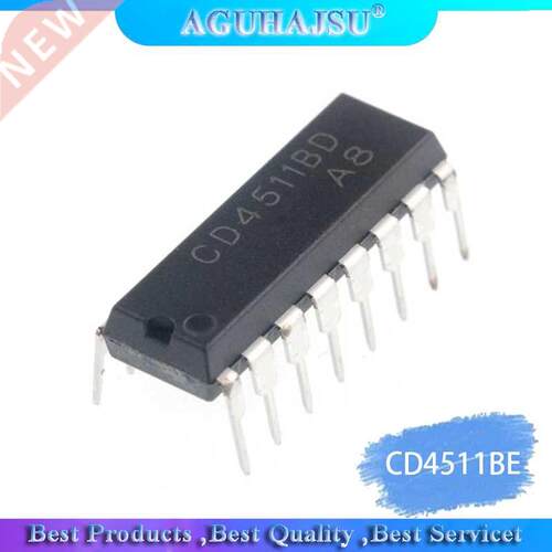 10pcs/lot CD4511BE DIP-16 HEF 4511 decoder chip latch drive