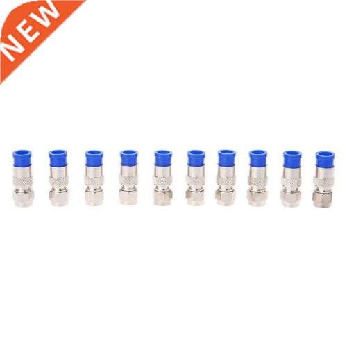 10Pcs RG6 RG59 F Compression Connectors Coaxial Coax Cable F