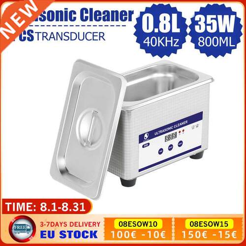 Digital 800ml Ultrasonic Cleaner Heater Manicure Tools
