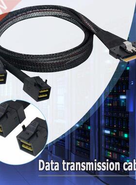 Mini SAS SFF-8654 76P to 2 SFF-864 6 Pin SSD Line 600Mbps