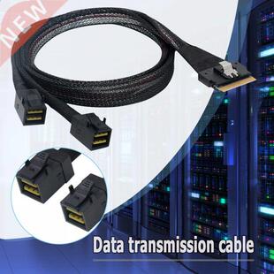 Mini SAS SFF-8654 76P to 2 SFF-864 6 Pin SSD Line 600Mbps