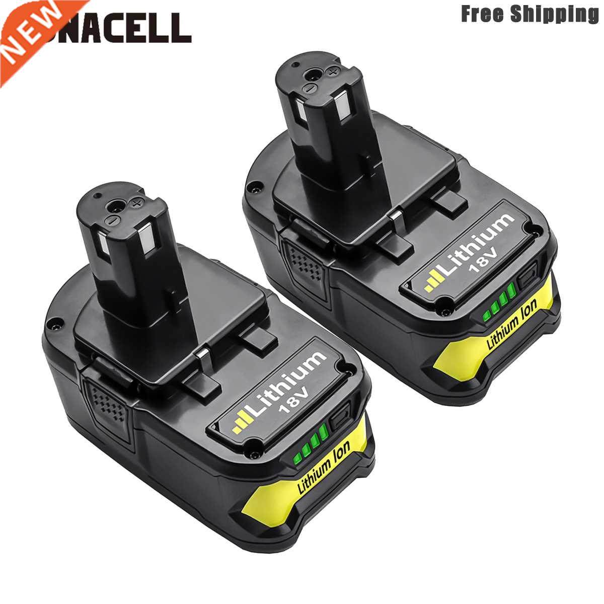 bonacell 6000mAh Li Ion Rechargeable Battery for RYOBI P108