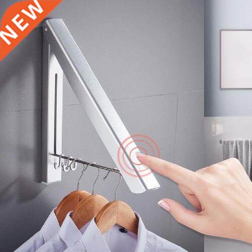 Folding Wall Mounted Clothes Airer Coat Hanger Adjustable