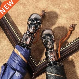 Automatic Umbrella Wheat Skull Umbrella Folding Handsome