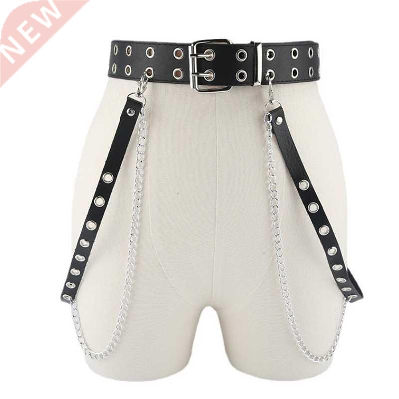 1pcs Unisex Women Adjustable Chain Belt Punk Hip-hop Belt Wi