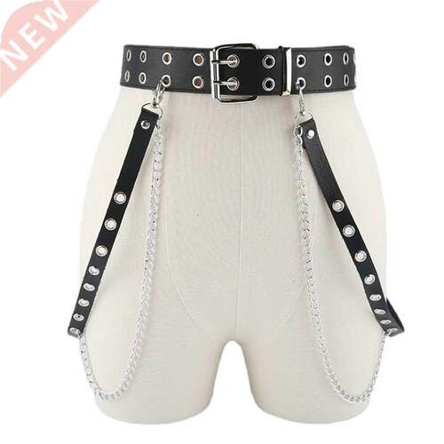 1pcs Unisex Women Adjustable Chain Belt Punk Hip-hop Belt Wi