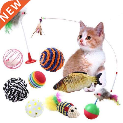 10Pcs Cat Toy Set Variety Pack Training Cat Interactive