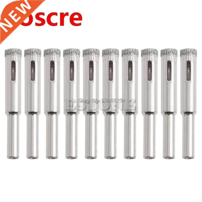 New 10Pcs 5mm 6mm 8mm 10mm 12mm Diamond Coated Core Drill Bi