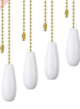 4 Pieces Ceiling Fan Chain Pulls Wooden Pull Chain