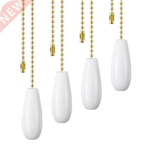 4 Pieces Ceiling Fan Chain Pulls Wooden Pull Chain