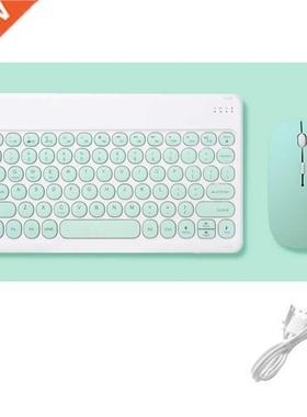 Wireless Keyboard and Mouse Combos Set Round Bluetooth Hebre