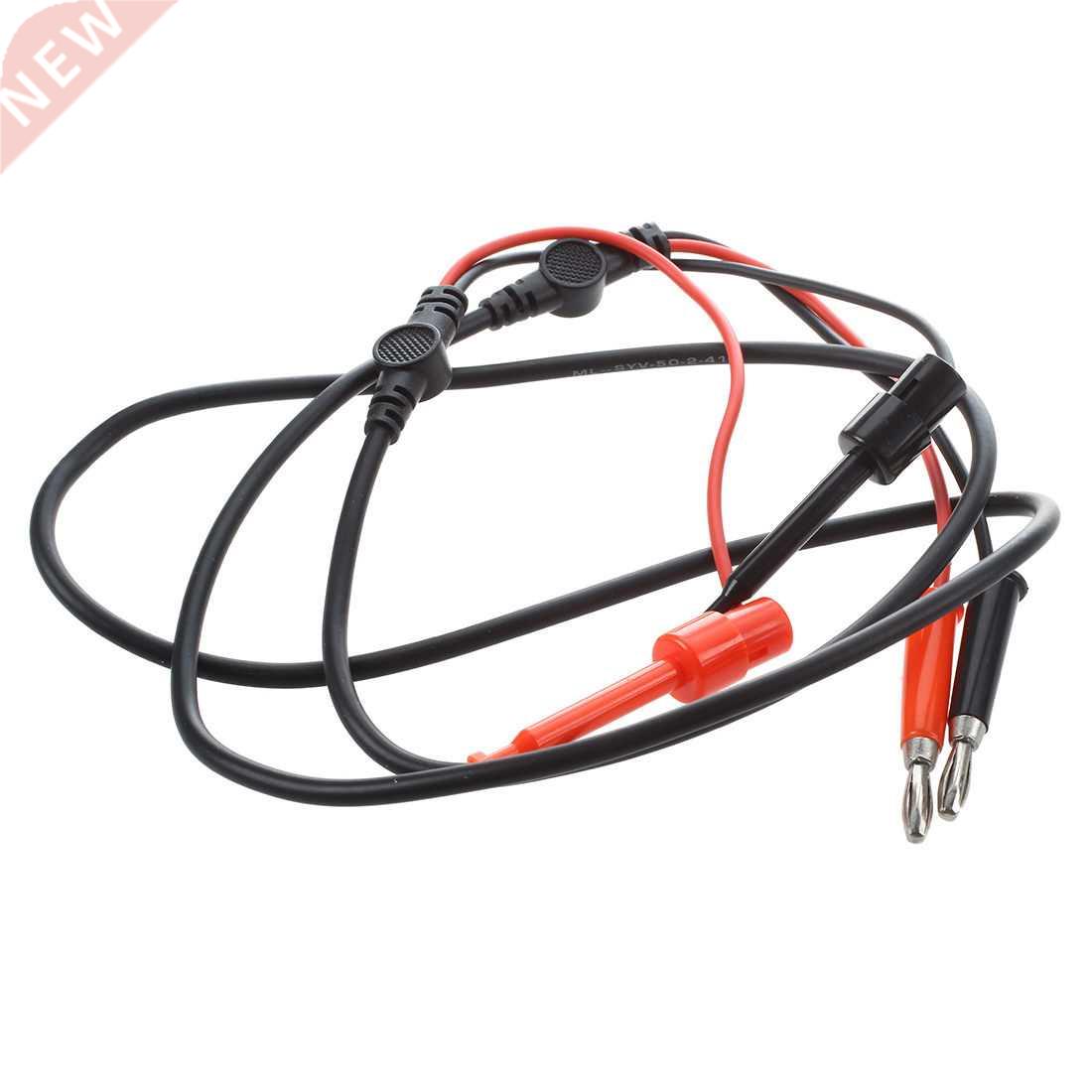 Multimeter Test Hook Clip to Male Banana Plug Cable 4ft 4 in