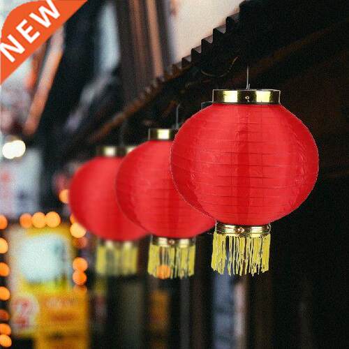10 inch Round Chinese Lantern with Tassels Happy New Year