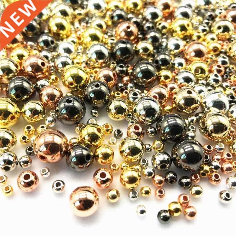 Wholesale 3/4/6/8/10/12mm 30-500pcs Gold/Gun-Metal Plated CC