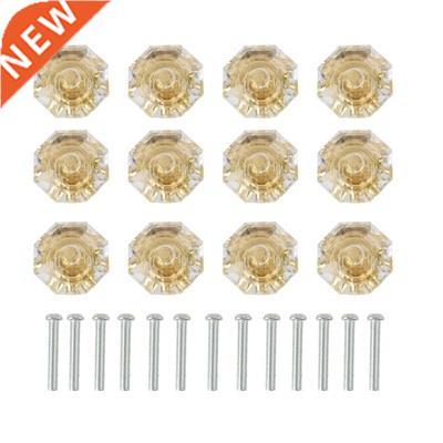 12PCS Clear Acrylic Diamond Shape Knob Cupboard Drawer Pull