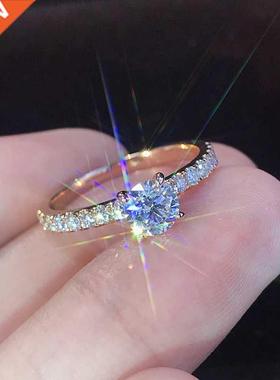 2022 Modern Fashion Women Ring rend White AAA Crystal Zircon