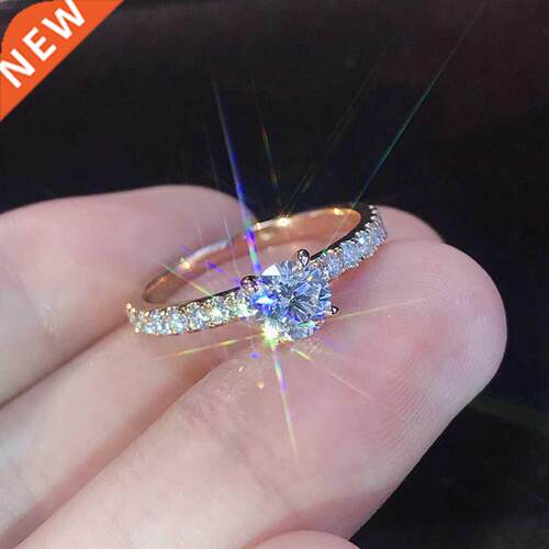 2022 Modern Fashion Women Ring rend White AAA Crystal Zircon