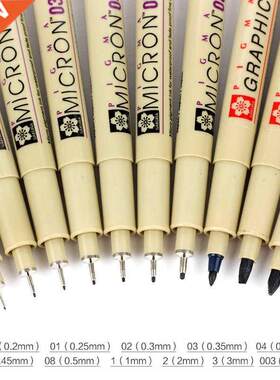 13 Different Size Micron Needle Pen Blck ink Mrker Pen Pi