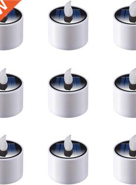 9Pcs Solar Tea Lights, Rechargeable Led Flameless Tealight C