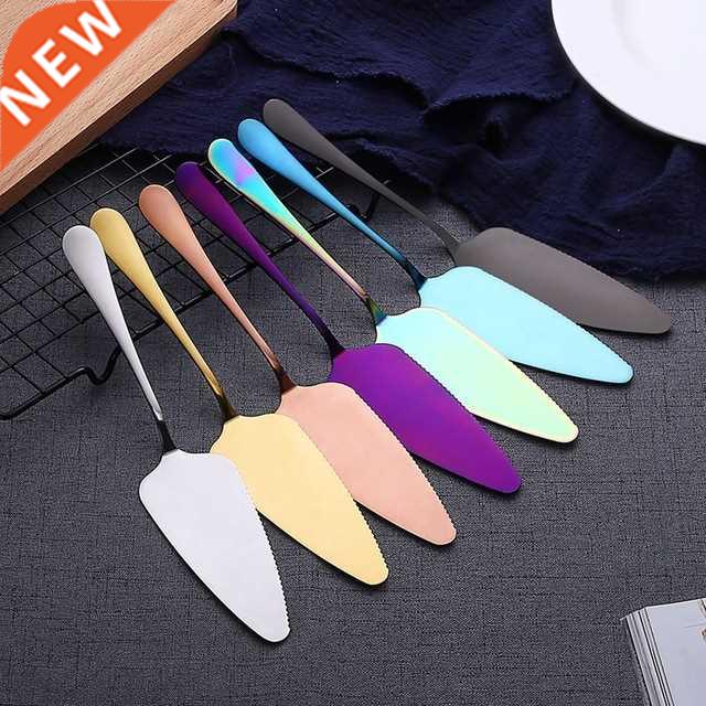 Colorful Stainless Steel Serrated Edge Cake Server Blade Cut