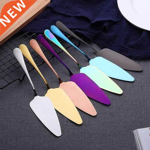 Colorful Stainless Steel Serrated Edge Cake Server Blade Cut