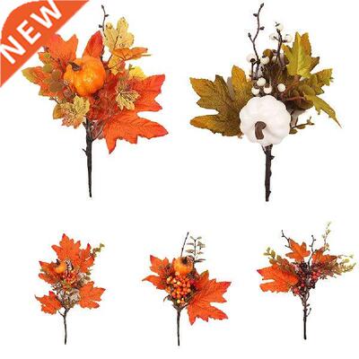 Artificial Maple Leaf Pumpkin Branches Harvest Autumn