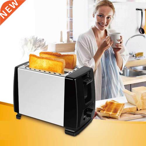 Stainless Steel 2 Slices Slots Bread Maker Kitchen Toasters