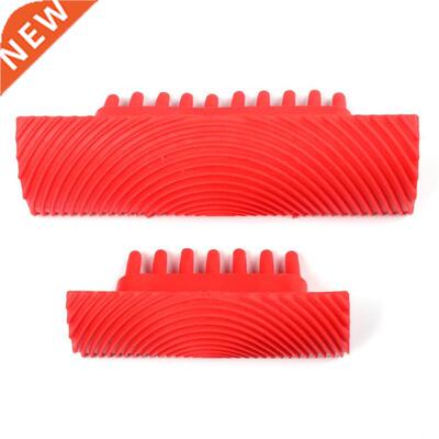 2pcs Rubber Paint Roller Cylinder Imitation Wood Grain Brush