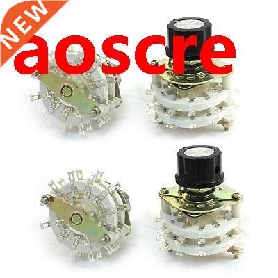 4 Pcs 6mm Dia Shaft 24Pin 2-Pole 11-Position 2P11T Potentiom