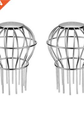 2Pcs 304 Stainless Steel Gutter Guards Keeps Gutter Downpipe