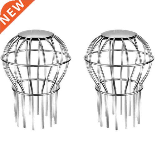 2Pcs 304 Stainless Steel Gutter Guards Keeps Gutter Downpipe
