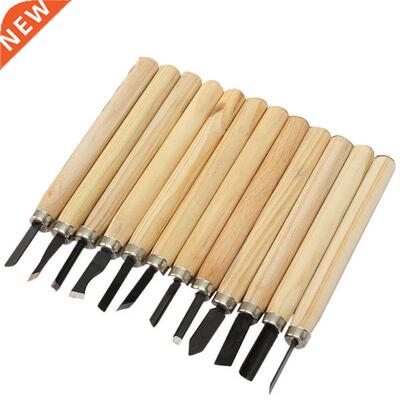 12Pcs Carving Hand Chisel Tool Set Woodworkers Gouges & Whol