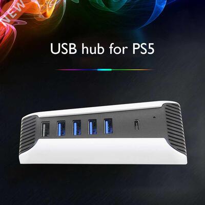 For PS5 USB Hub USB 3.0 Splitter Expander High Speed Adapter