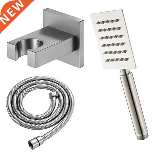 Square Handheld Stainless Steel Shower Head With Brass Base