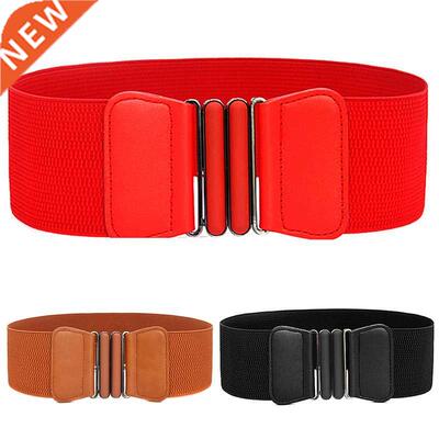 Women Fashon Wast Belts Lady Sold Stretch Elastc Wde Be
