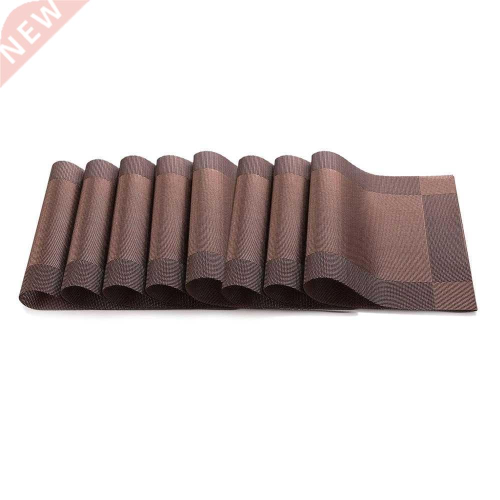 8 Pcs Placemat PVC Dining Non-Slip Insulation Plate Pads