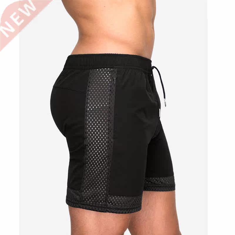 Bodybuilding Muscle New Summer Elastic Mesh Beach Fitness Tr