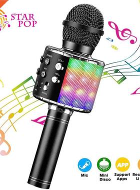 WS858 Portable Bluetooth-compatible Karaoke Microphone Wirel