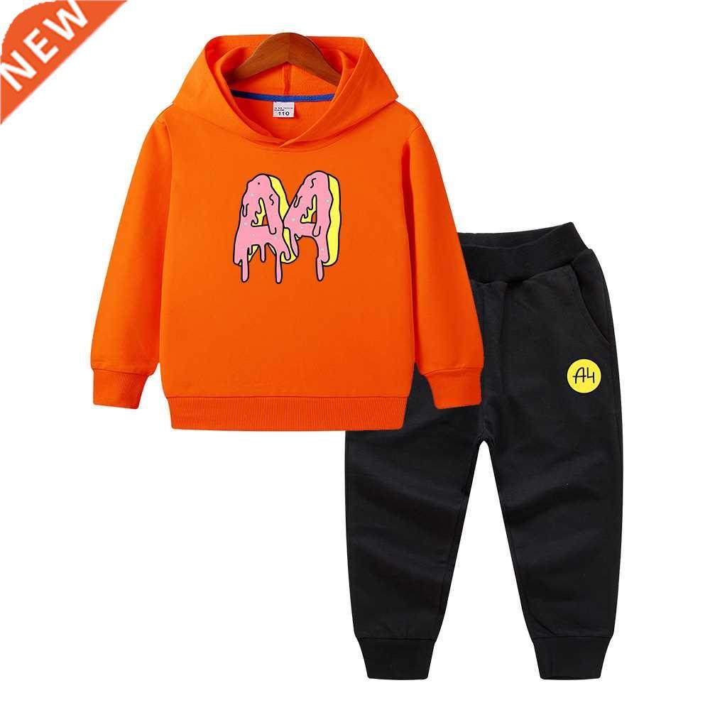 Summer A4 Merch Child Hoodie Pants Suit a4 Donuts print Boy