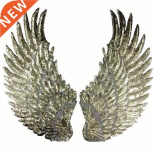 Silver Wings Patches Gold Angel Patch Sequins Pair Color