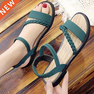 2022 Sandals Shoes Summ Buckle Style Ankle Casual Women Rome