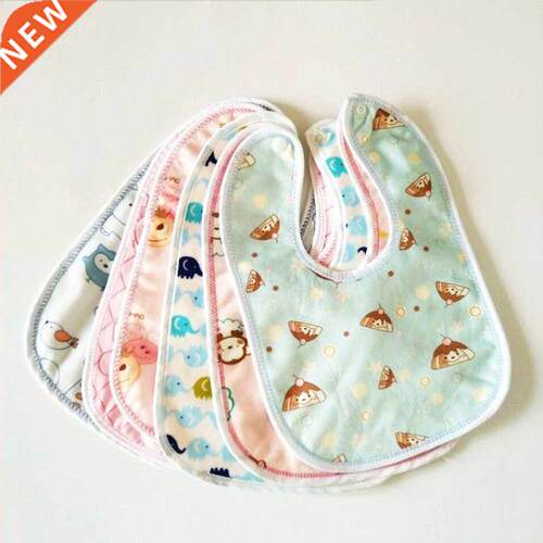 2pcs Waterproof Baby Bibs Cartoon Cotton Bib Newborns Bibs B