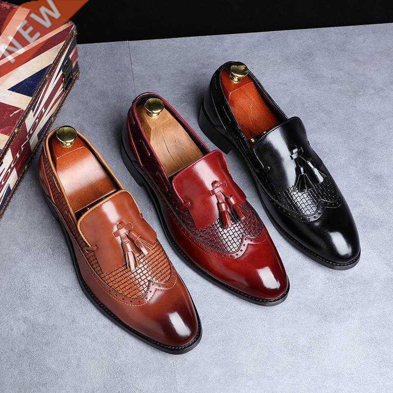2020 Newest Men Tassel Loafers Italian Dress Shoes Casual L