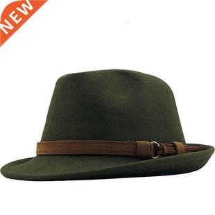 New Wool Women Men Fedora Hat For Winter Autumn Elegant Lady