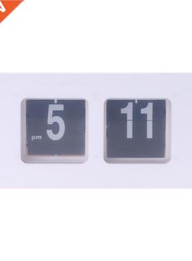 Retro uto Flip Clock Number Clssic Stylish Modern Desk Wl