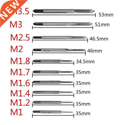 12pcs Mini Hand Screw Taps Thread Wire Tapping Threading Tap