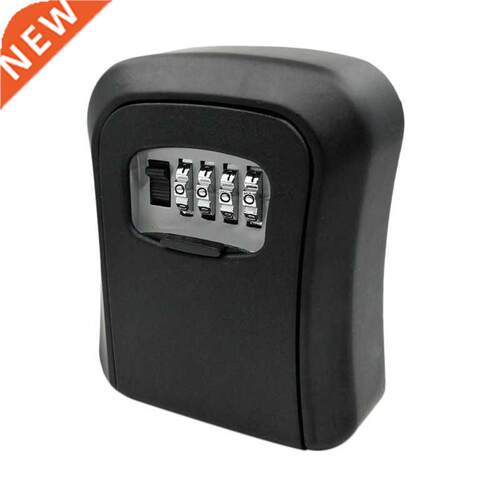 Black Password Key Lock Box Wall Mounted Zinc Alloy Key Box